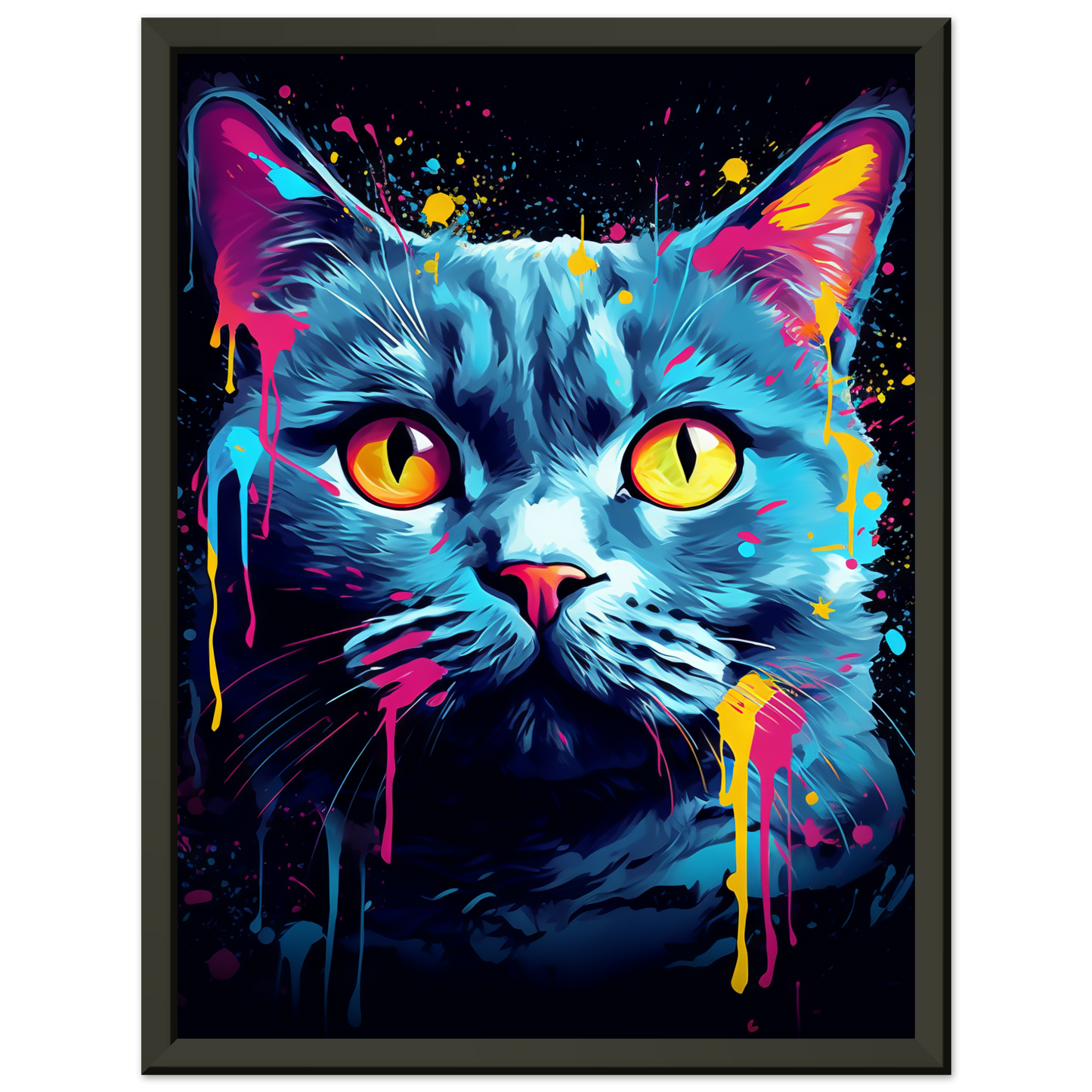 Katze Britisch Kurzhaar (BKH) Pop-Art (CAT17)
