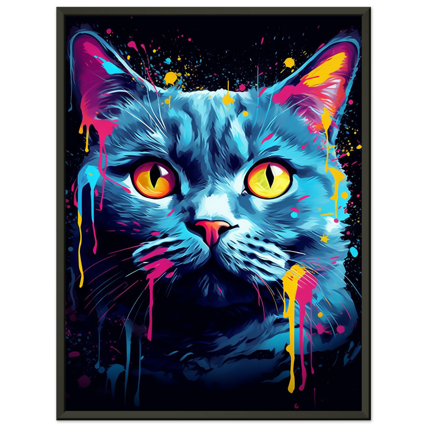 Katze Britisch Kurzhaar (BKH) Pop-Art (CAT17)