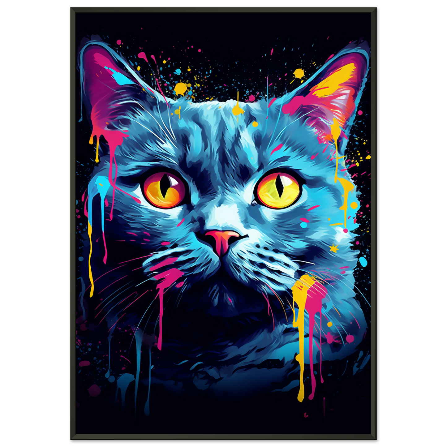 Katze Britisch Kurzhaar (BKH) Pop-Art (CAT17)
