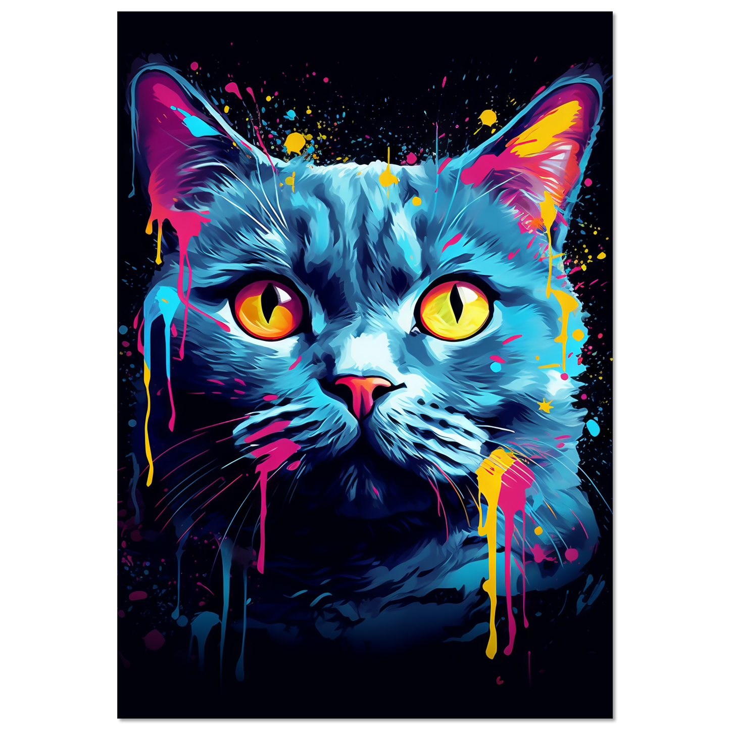 Katze Britisch Kurzhaar (BKH) Pop-Art (CAT17)