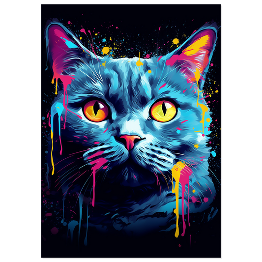 Cat British Shorthair (BKH) Pop Art (CAT17)
