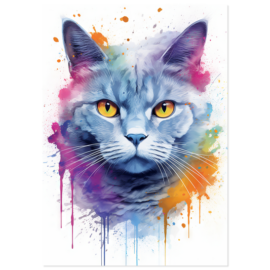 Cat British Shorthair (BKH) Pop Art (CAT21)