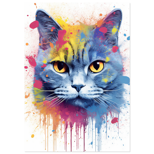 Cat British Shorthair (BKH) Pop Art (CAT22)