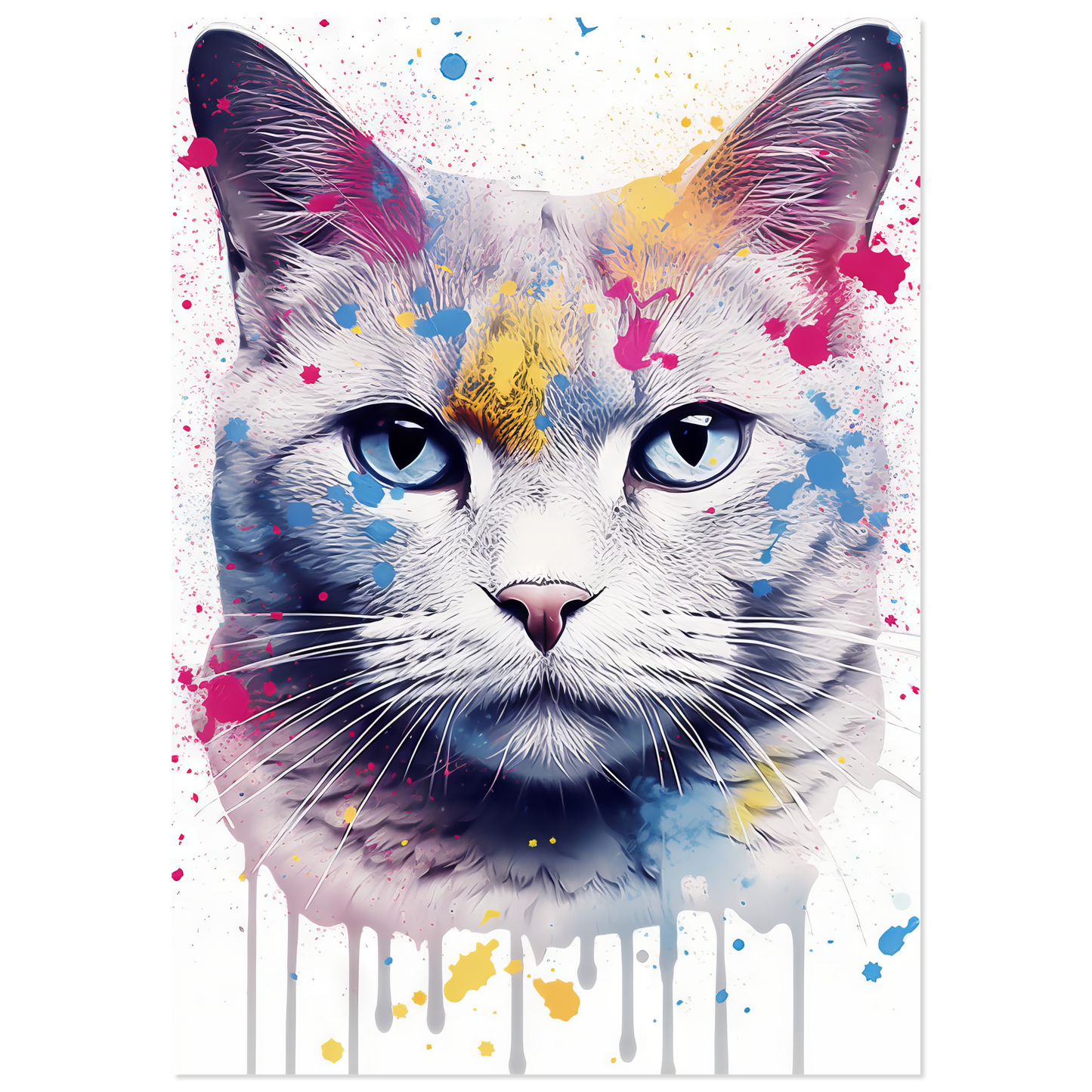 Katze Britisch Kurzhaar (BKH) Pop-Art (CAT24)