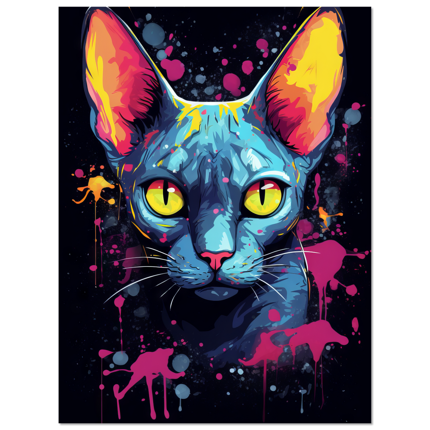 Katze Sphynx Pop-Art (CAT36)