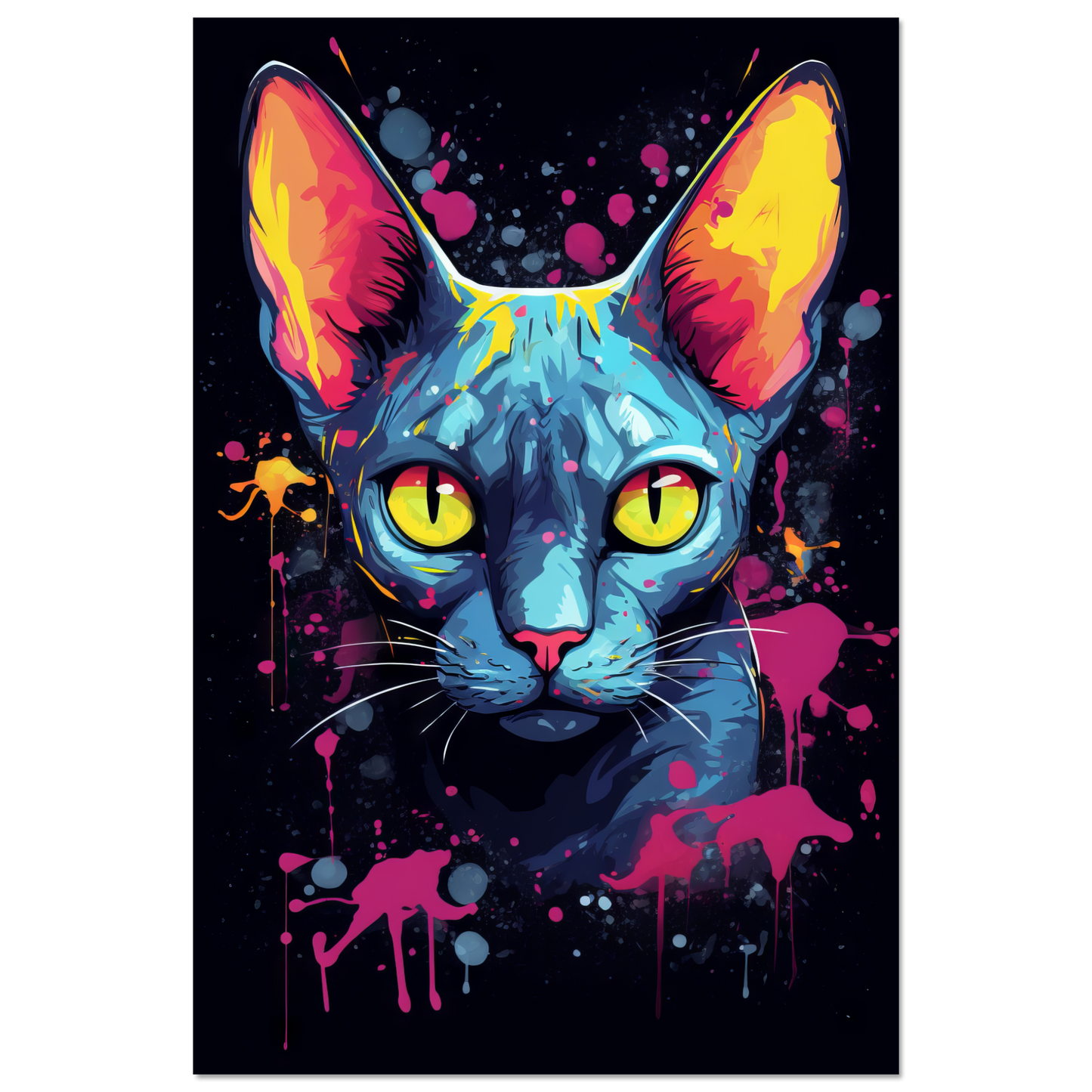 Katze Sphynx Pop-Art (CAT36)