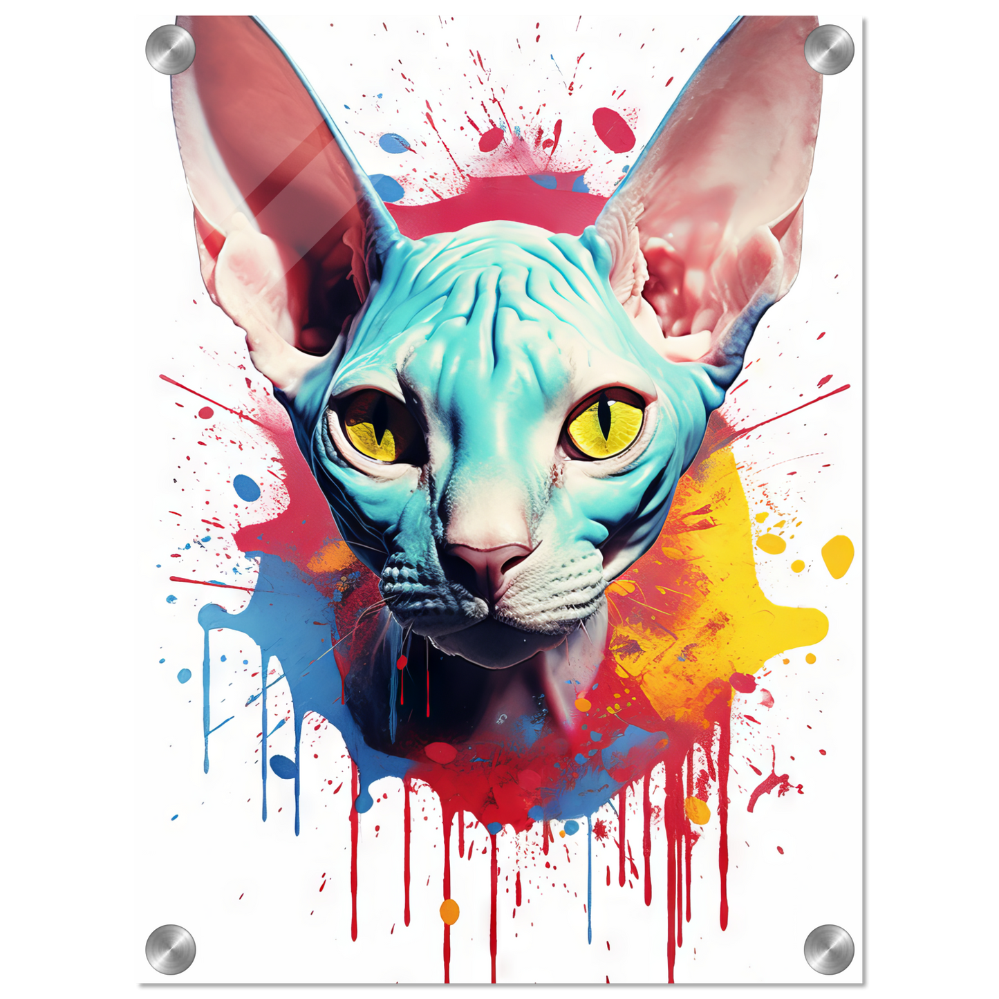 Katze Sphynx Pop-Art (CAT37)