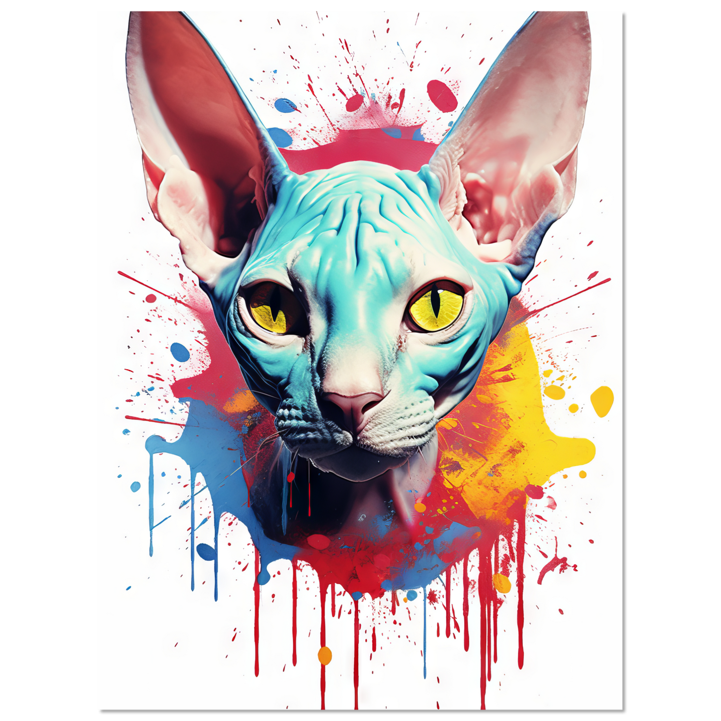 Katze Sphynx Pop-Art (CAT37)