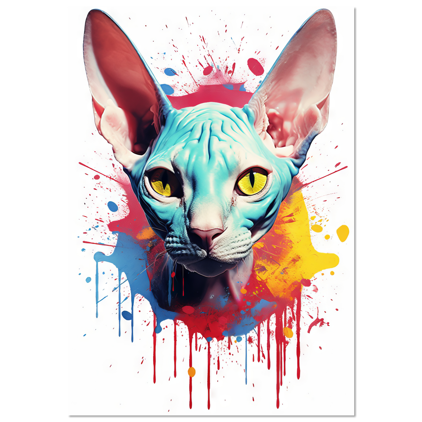 Katze Sphynx Pop-Art (CAT37)