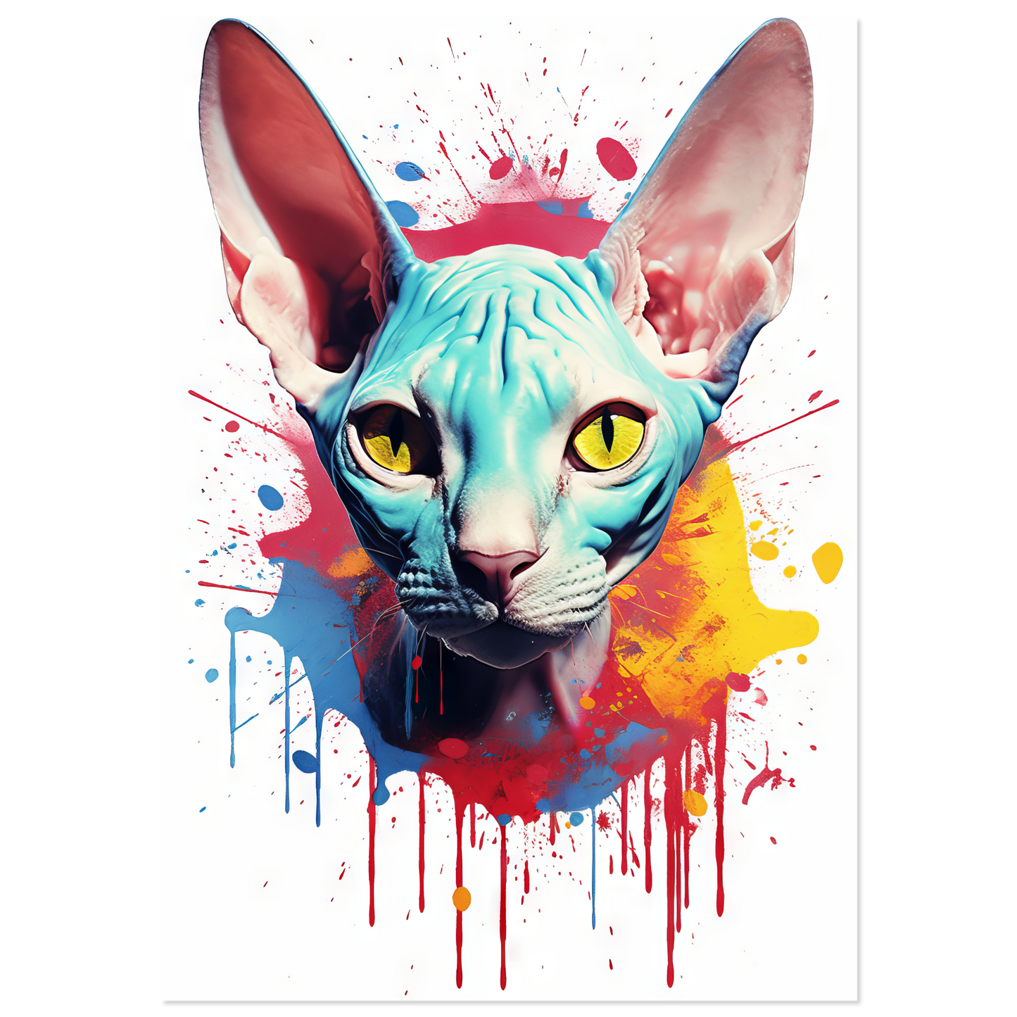 Katze Sphynx Pop-Art (CAT37)