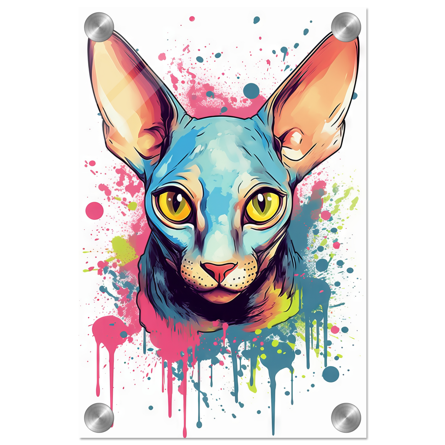 Katze Sphynx Pop-Art (CAT38)