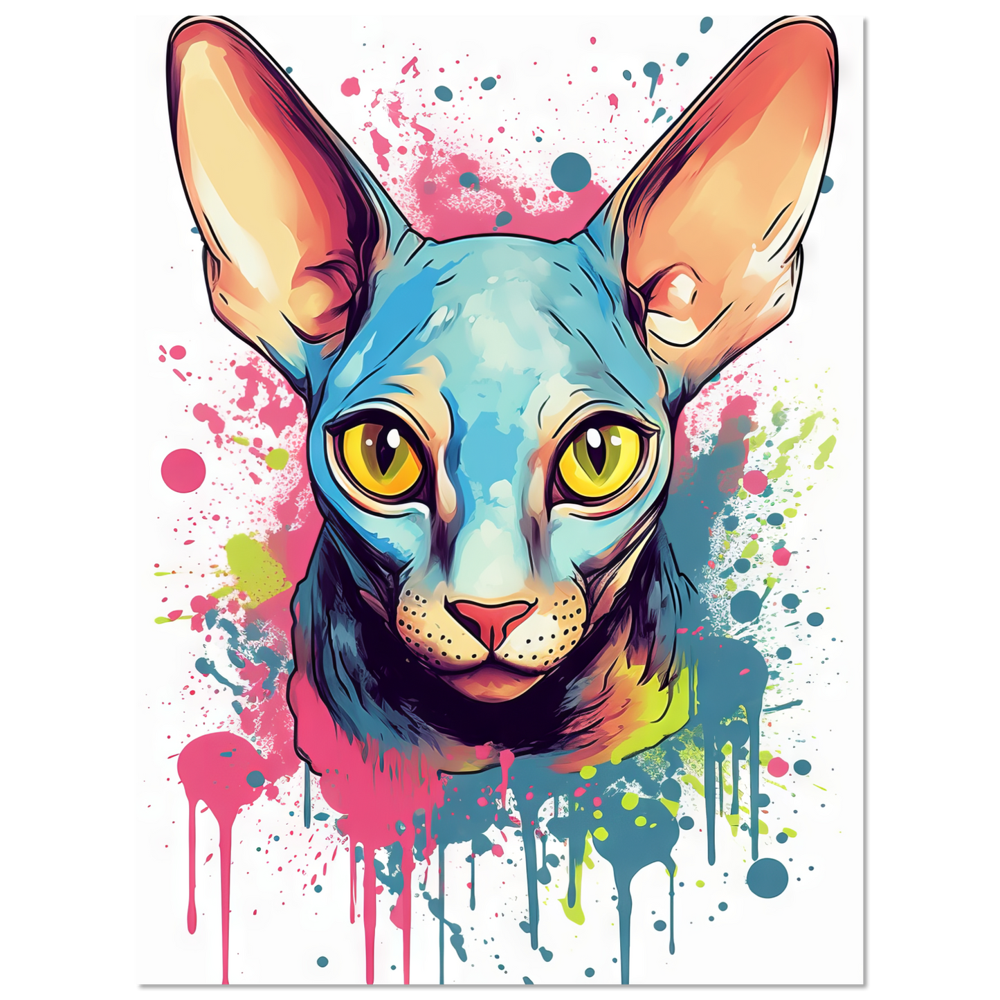 Katze Sphynx Pop-Art (CAT38)