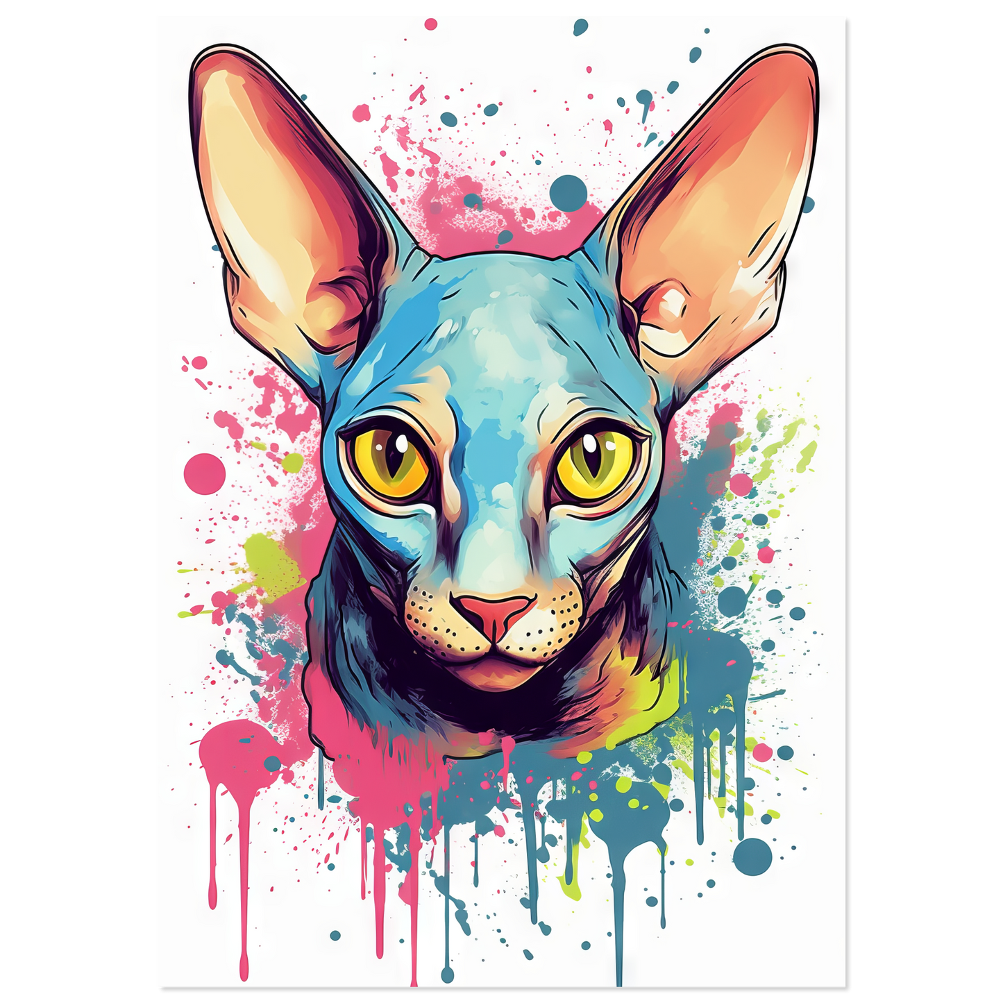 Katze Sphynx Pop-Art (CAT38)