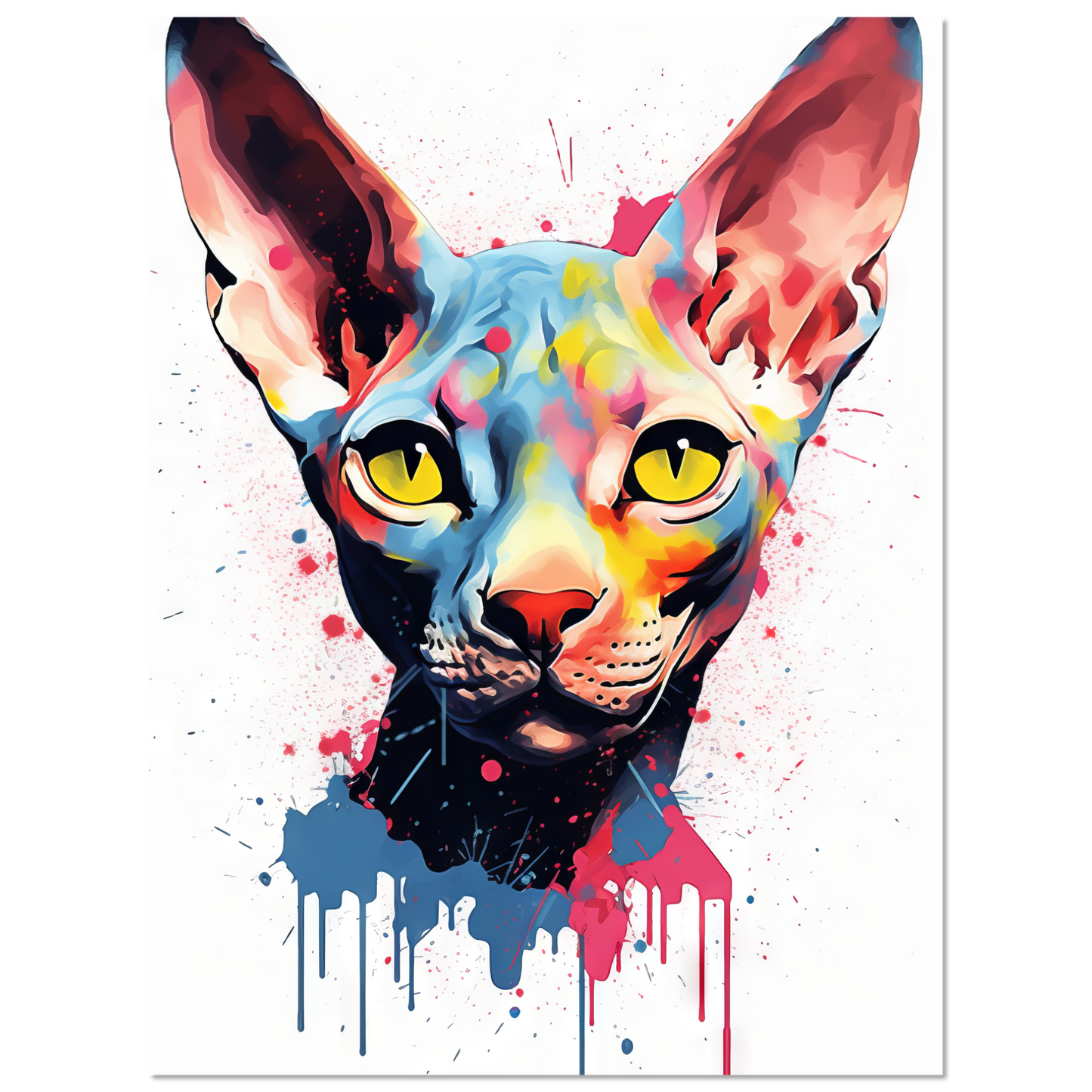 Katze Sphynx Pop-Art (CAT39)