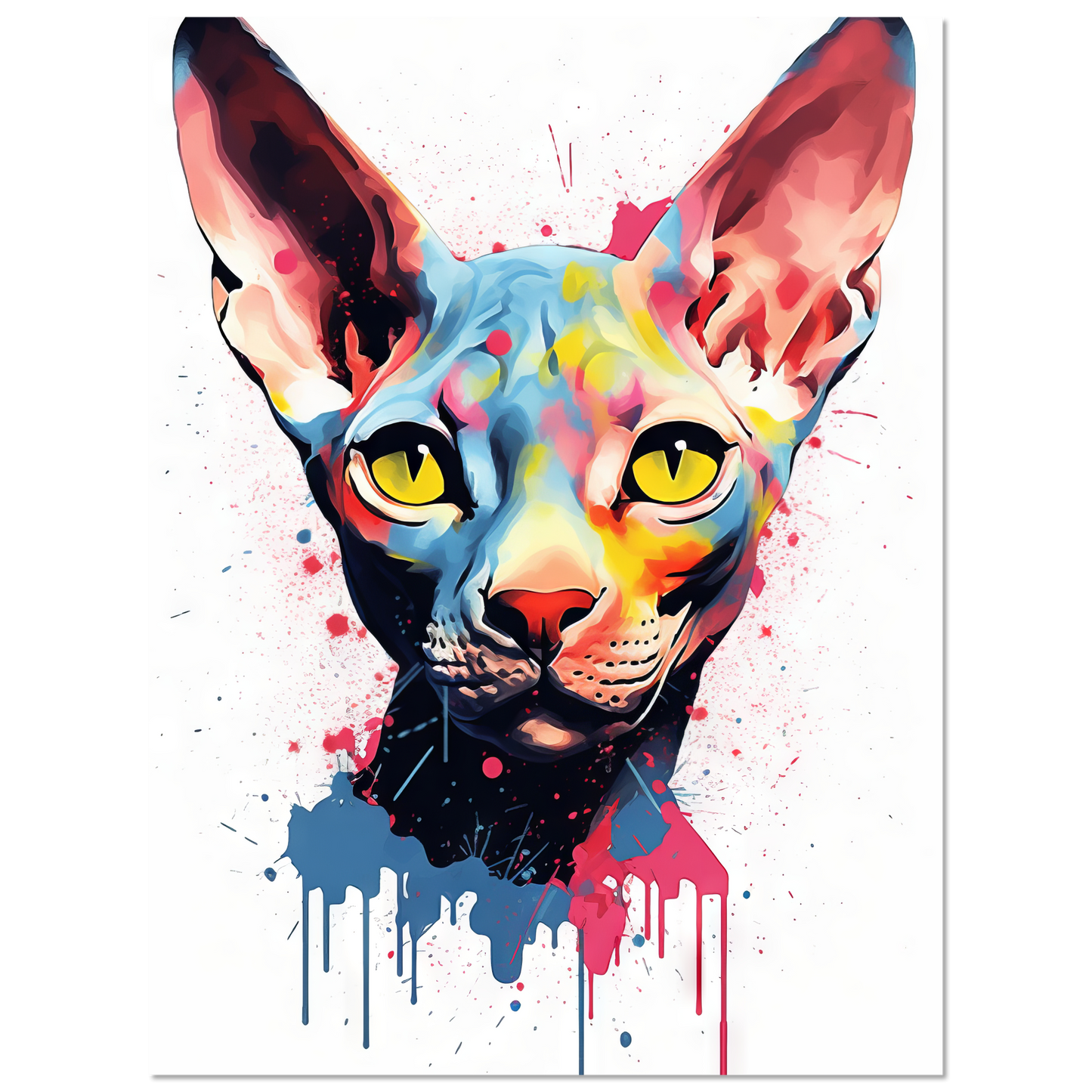 Katze Sphynx Pop-Art (CAT39)