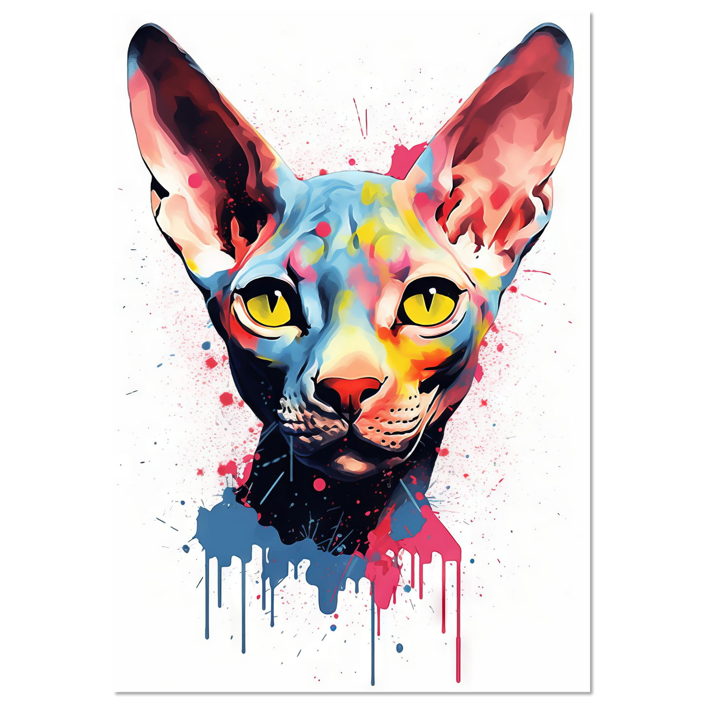 Katze Sphynx Pop-Art (CAT39)