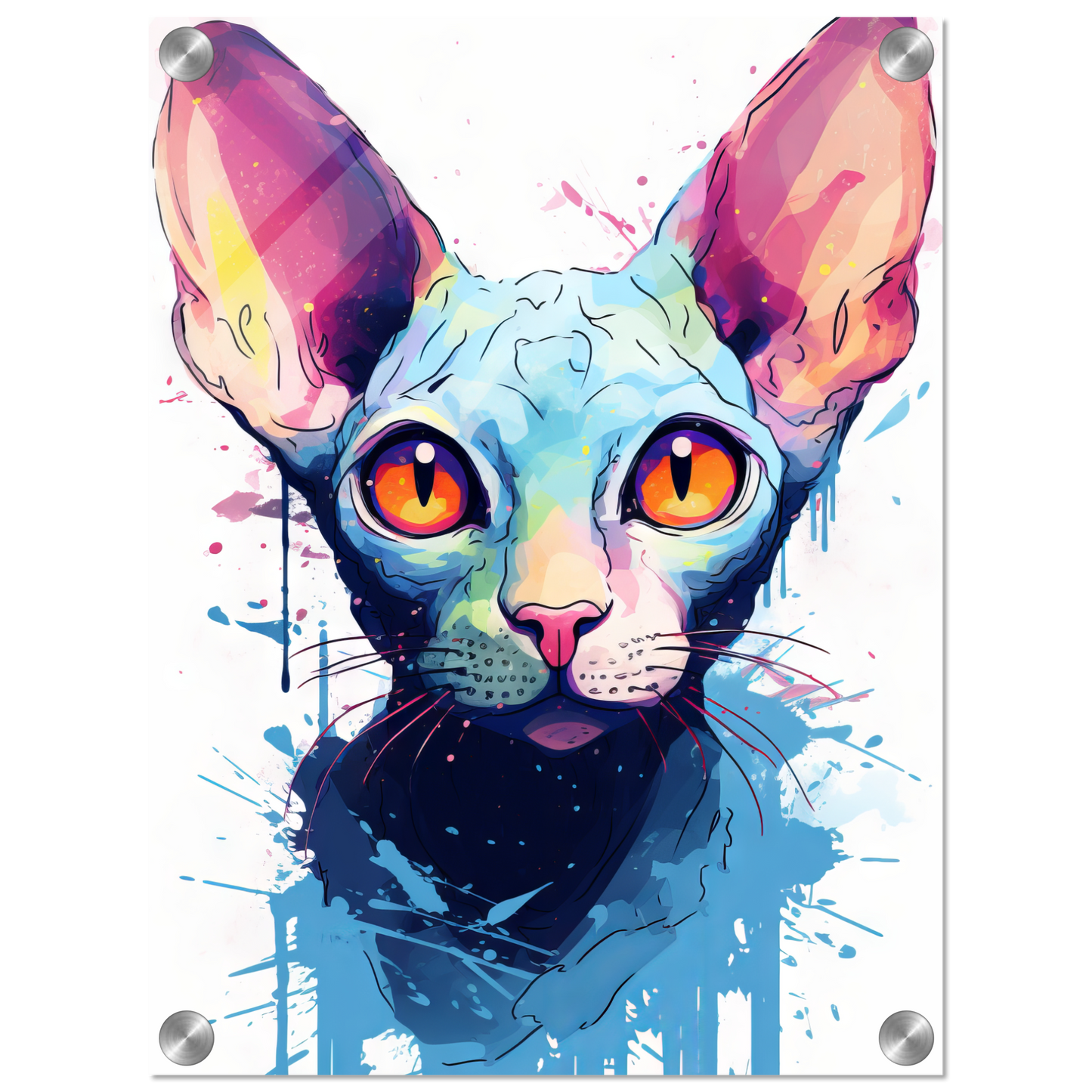 Katze Sphynx Pop-Art (CAT40)