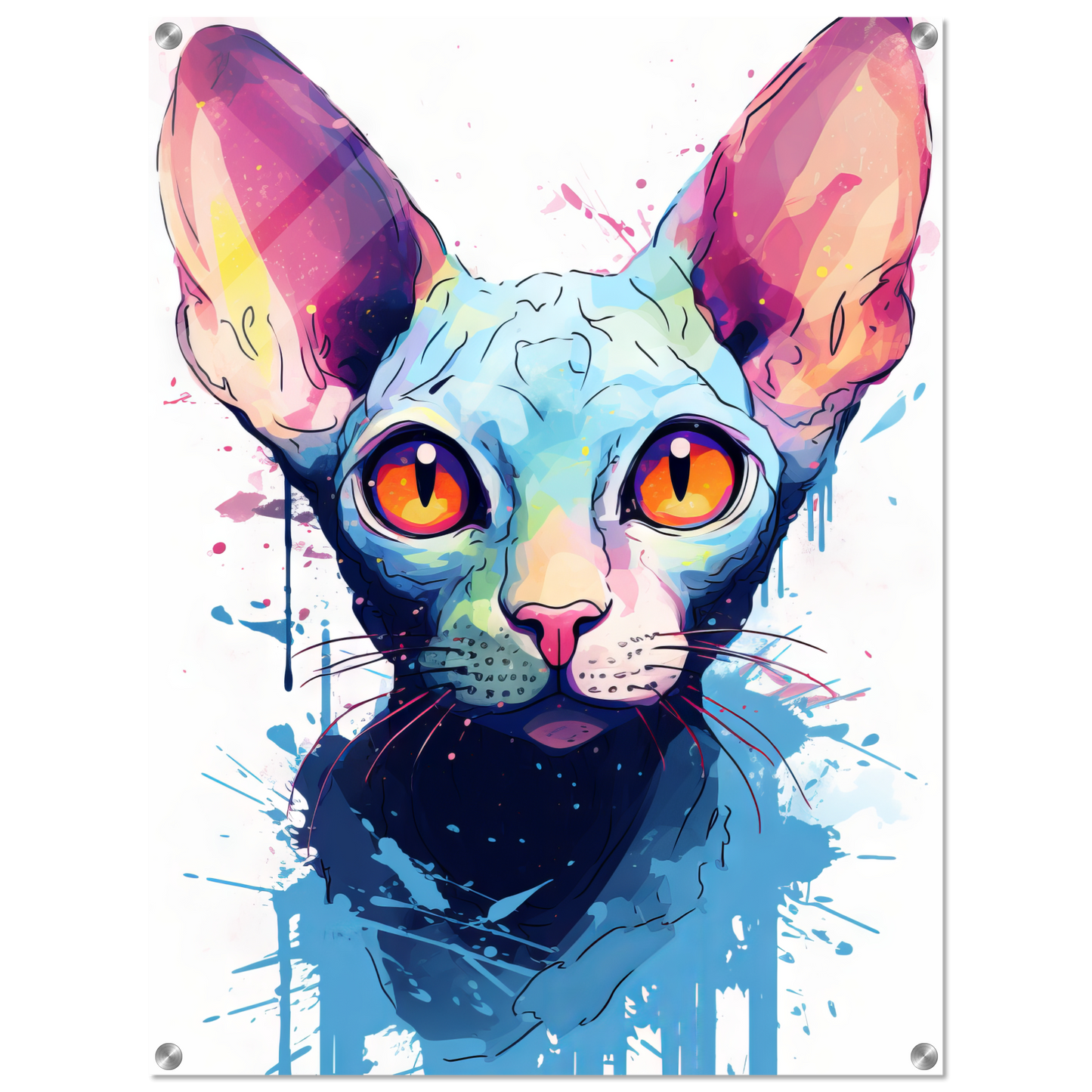 Katze Sphynx Pop-Art (CAT40)
