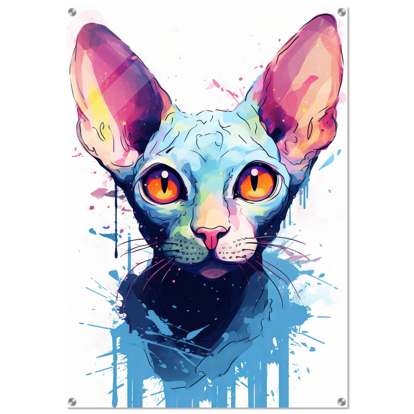 Katze Sphynx Pop-Art (CAT40)