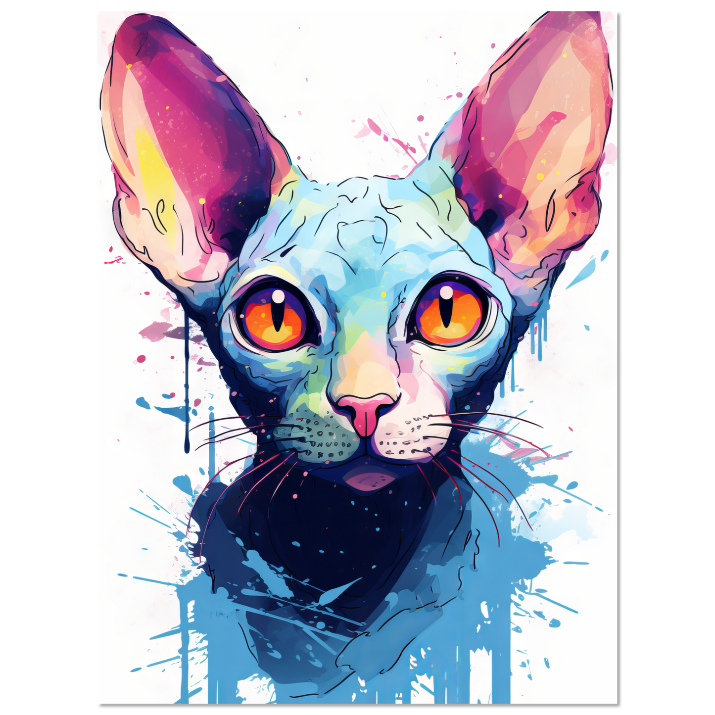 Katze Sphynx Pop-Art (CAT40)