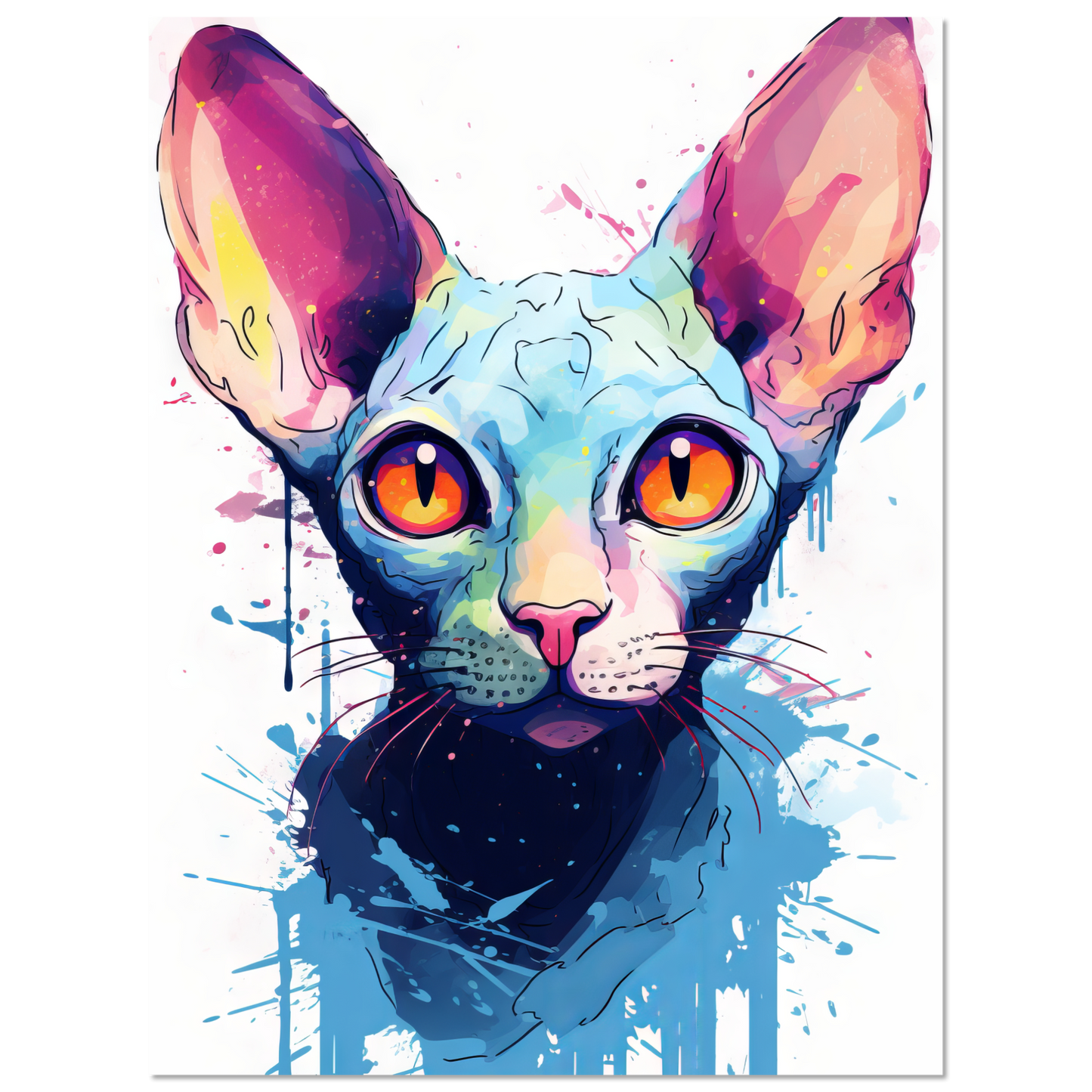 Katze Sphynx Pop-Art (CAT40)
