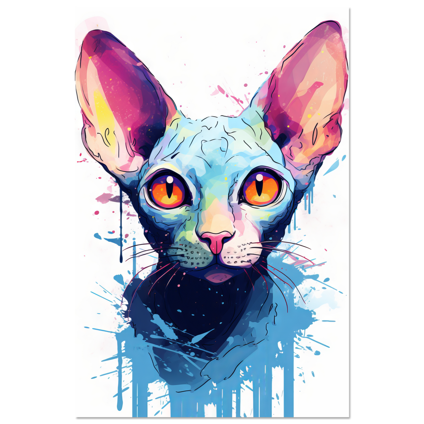 Katze Sphynx Pop-Art (CAT40)