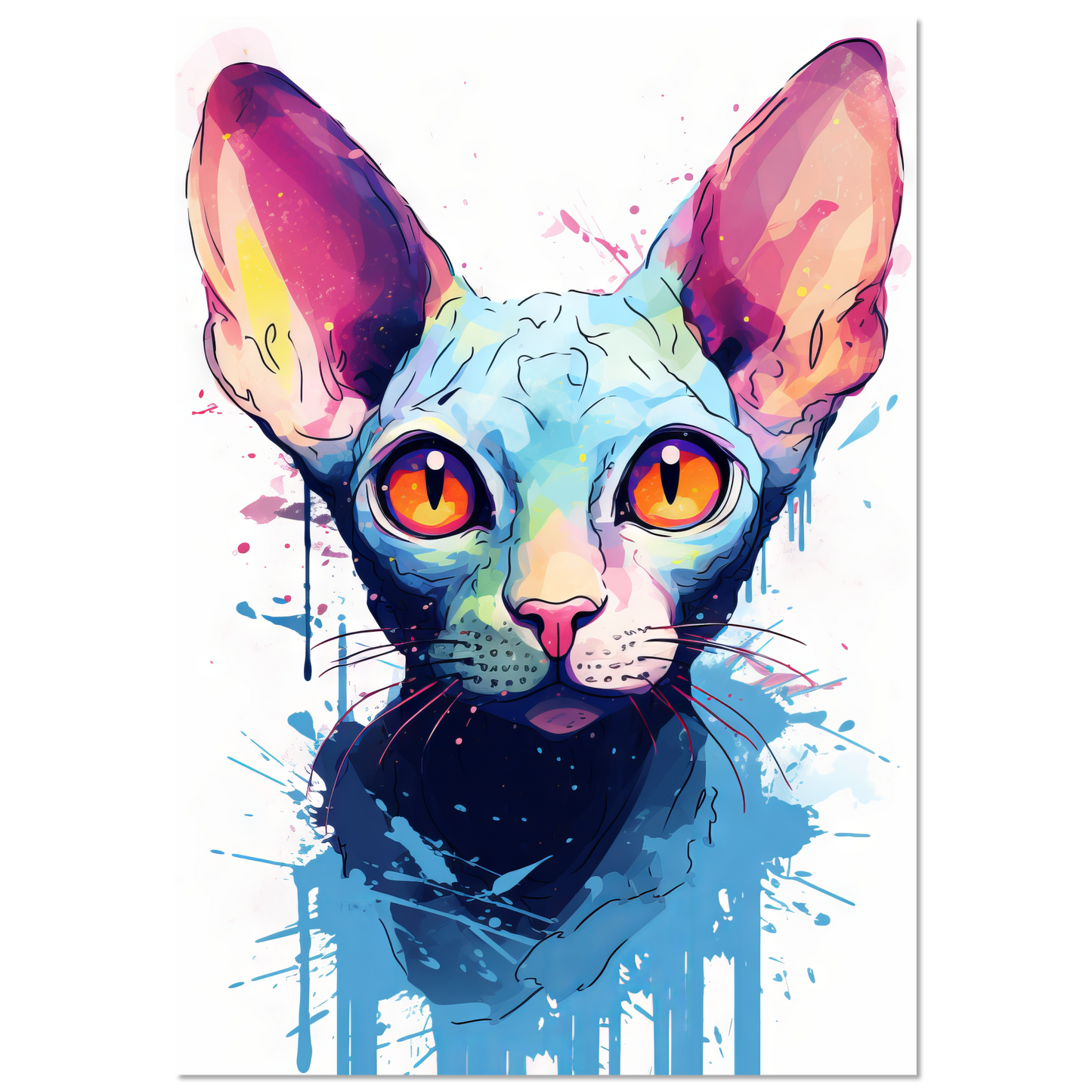 Katze Sphynx Pop-Art (CAT40)