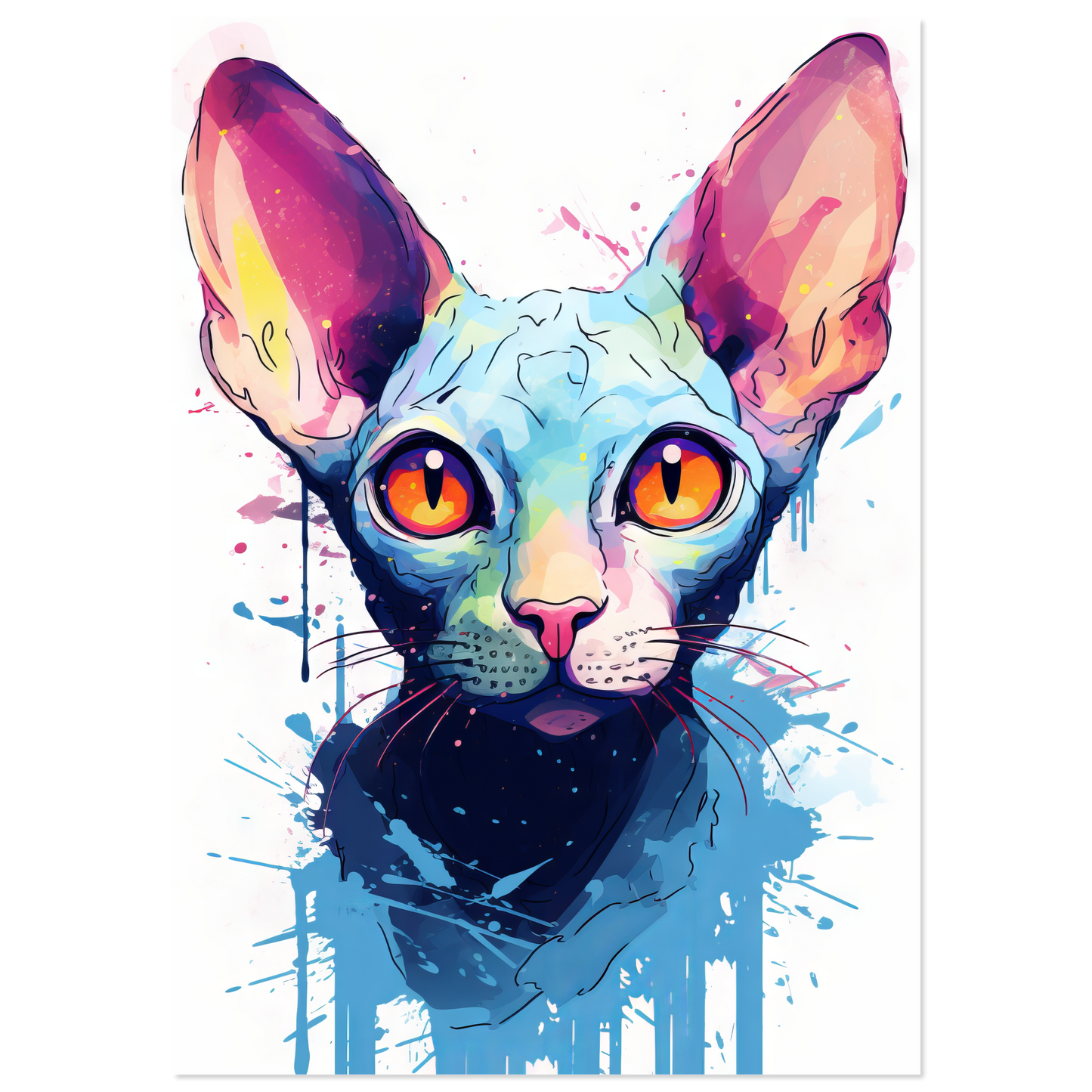Katze Sphynx Pop-Art (CAT40)