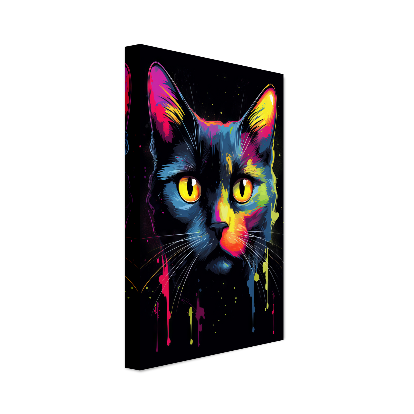 Katze Schwarz Pop-Art (CAT41)
