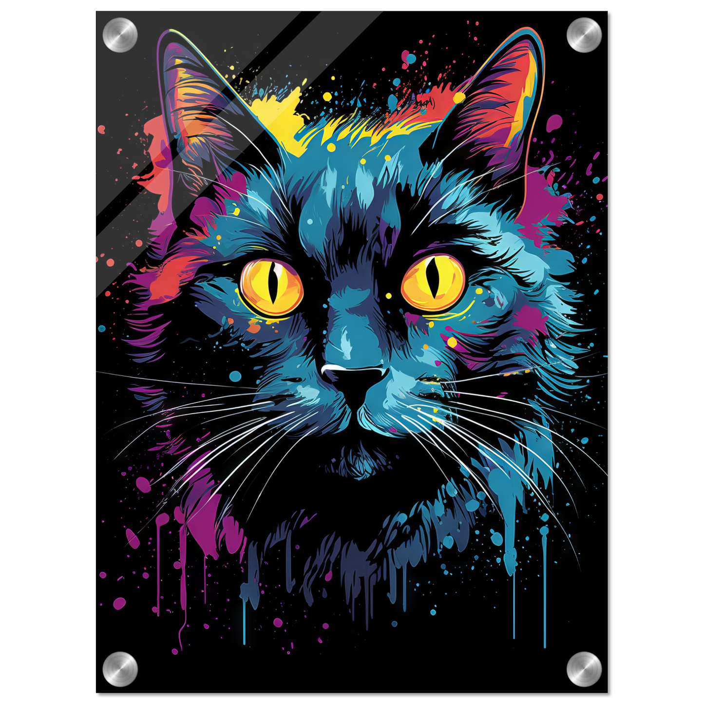 Cat Black Pop Art (CAT44)