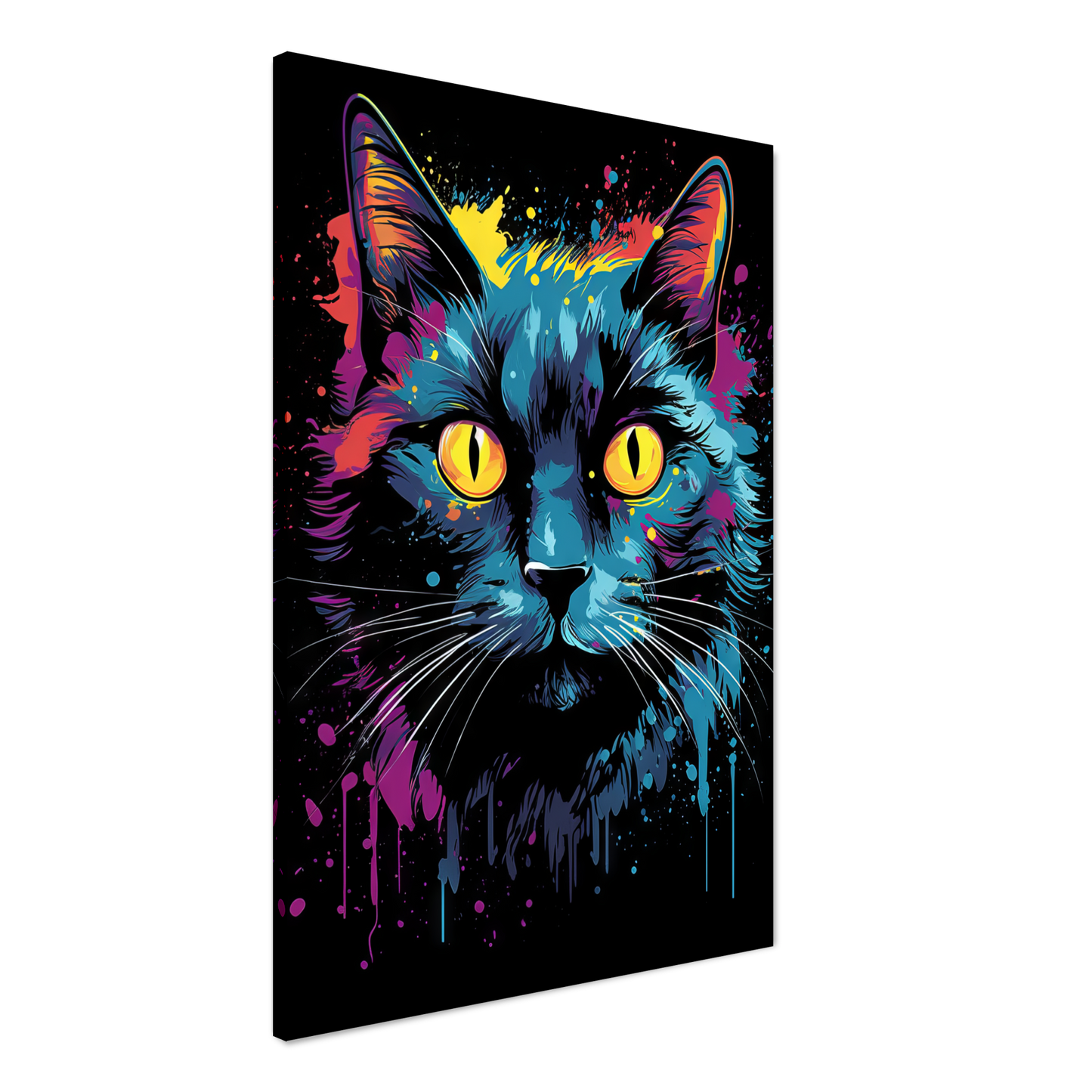 Cat Black Pop Art (CAT44)