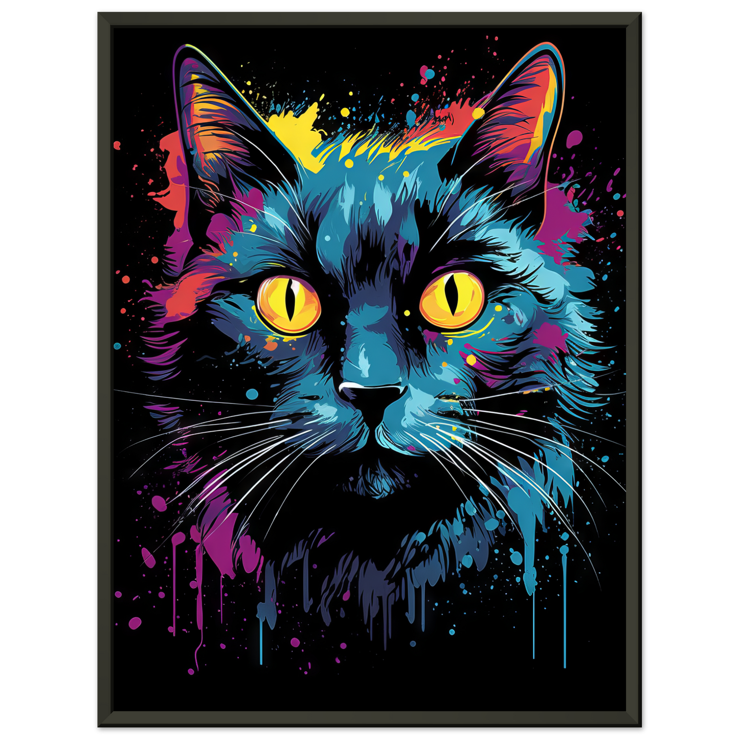 Cat Black Pop Art (CAT44)