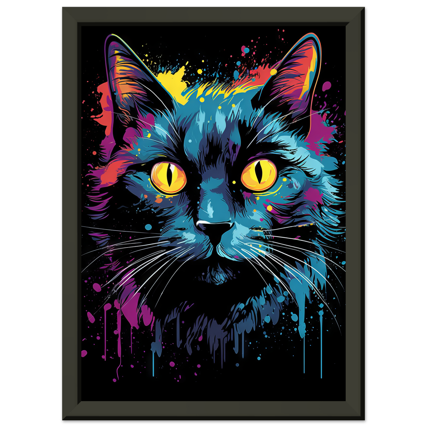Cat Black Pop Art (CAT44)