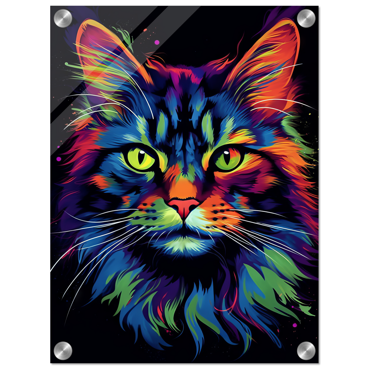 Katze Maine Coon Pop-Art (CAT49)