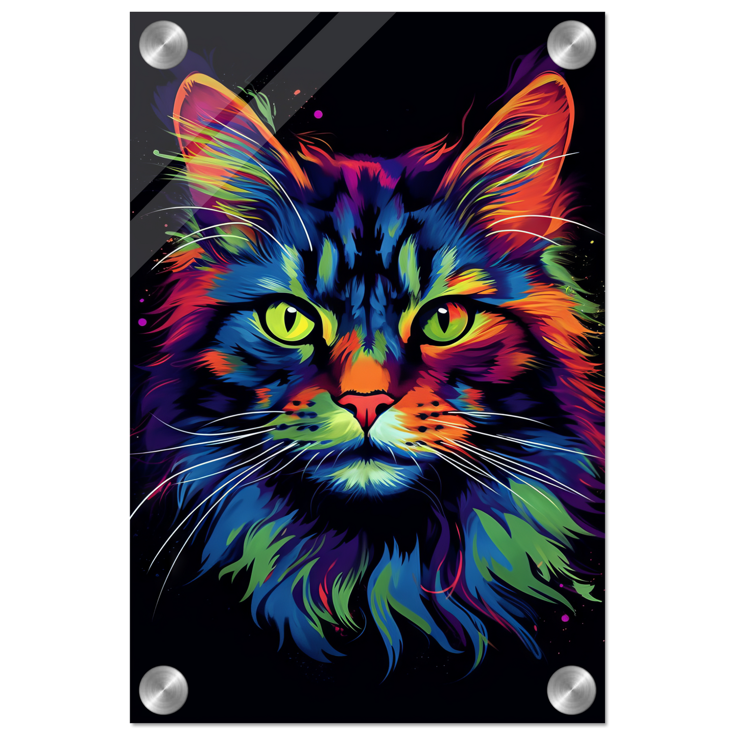 Katze Maine Coon Pop-Art (CAT49)