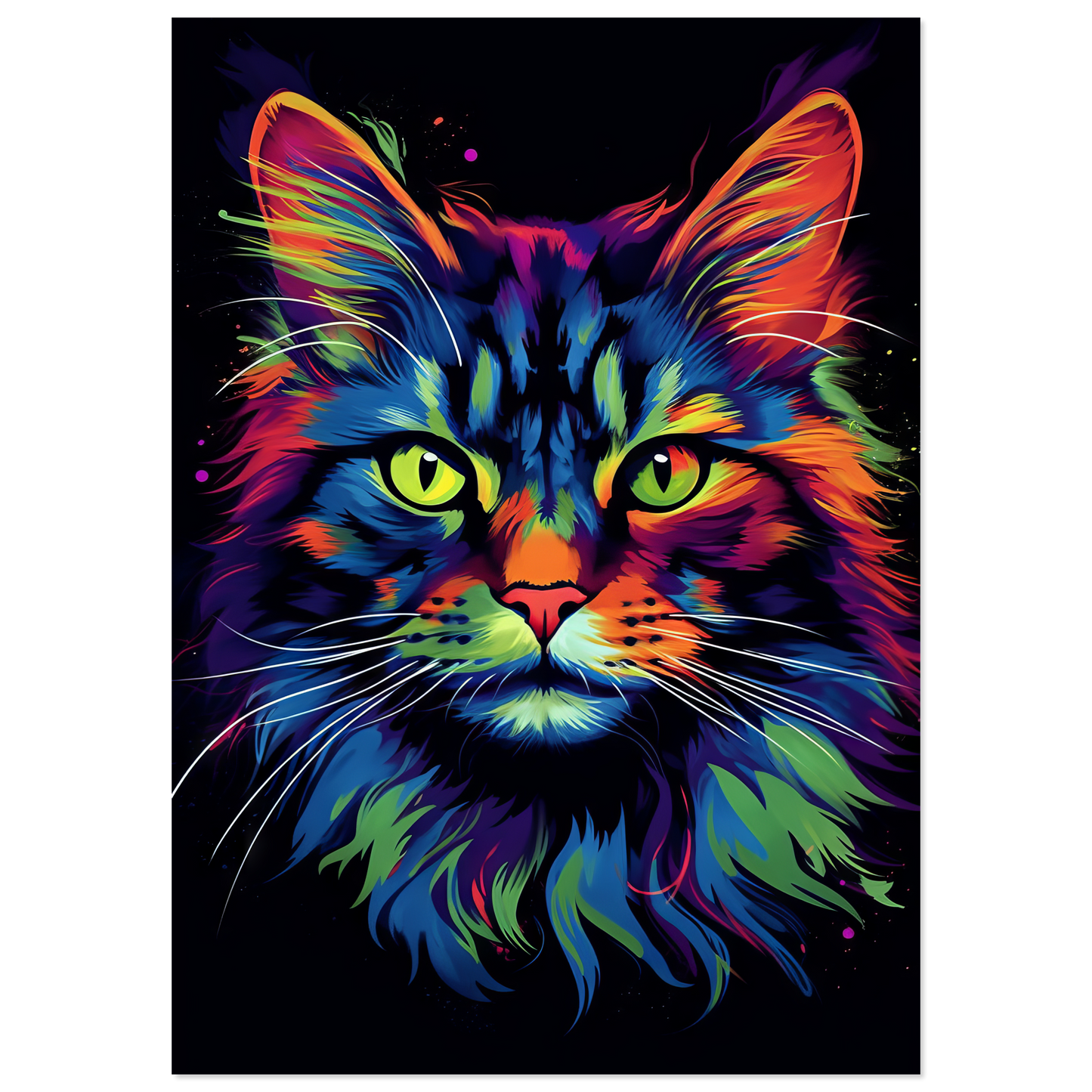 Katze Maine Coon Pop-Art (CAT49)