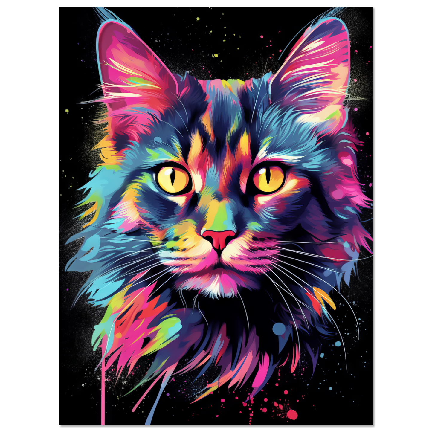 Cat Maine Coon Pop Art (CAT50)