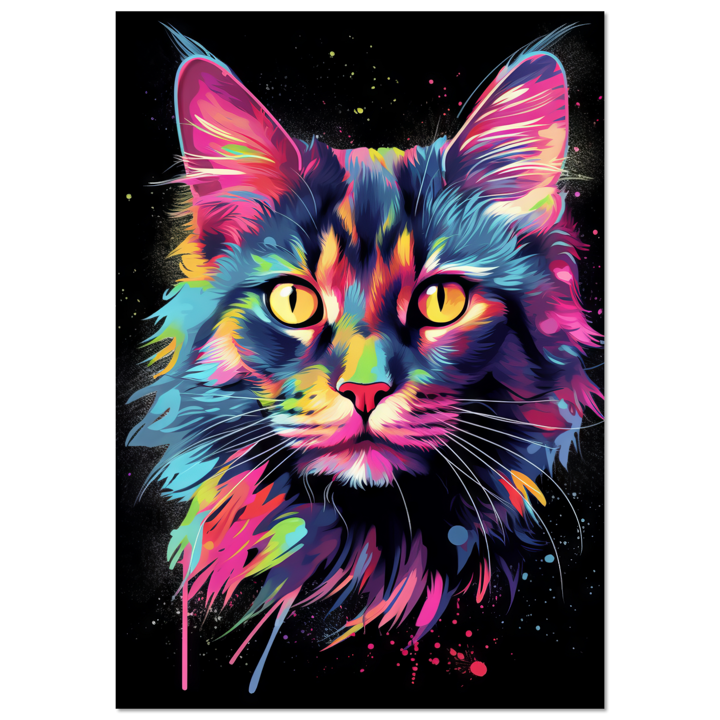 Cat Maine Coon Pop Art (CAT50)
