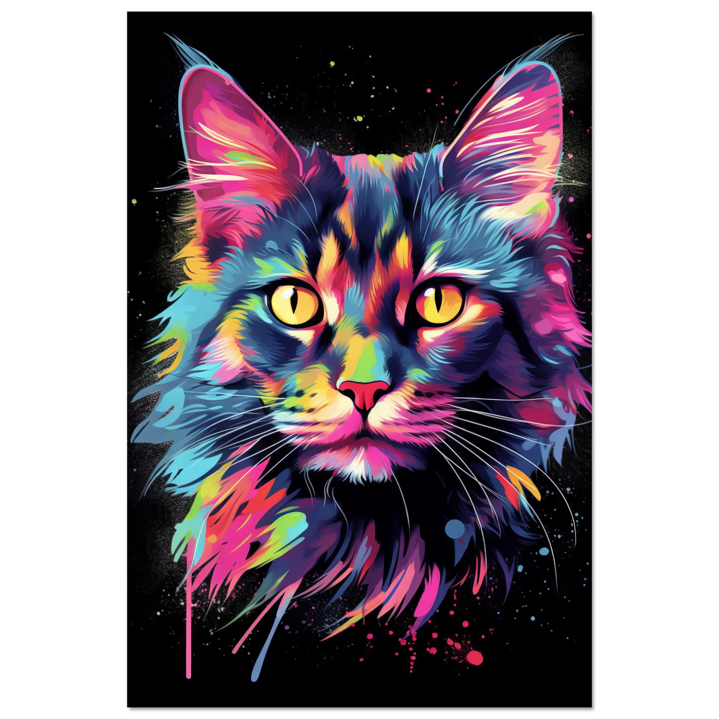 Cat Maine Coon Pop Art (CAT50)