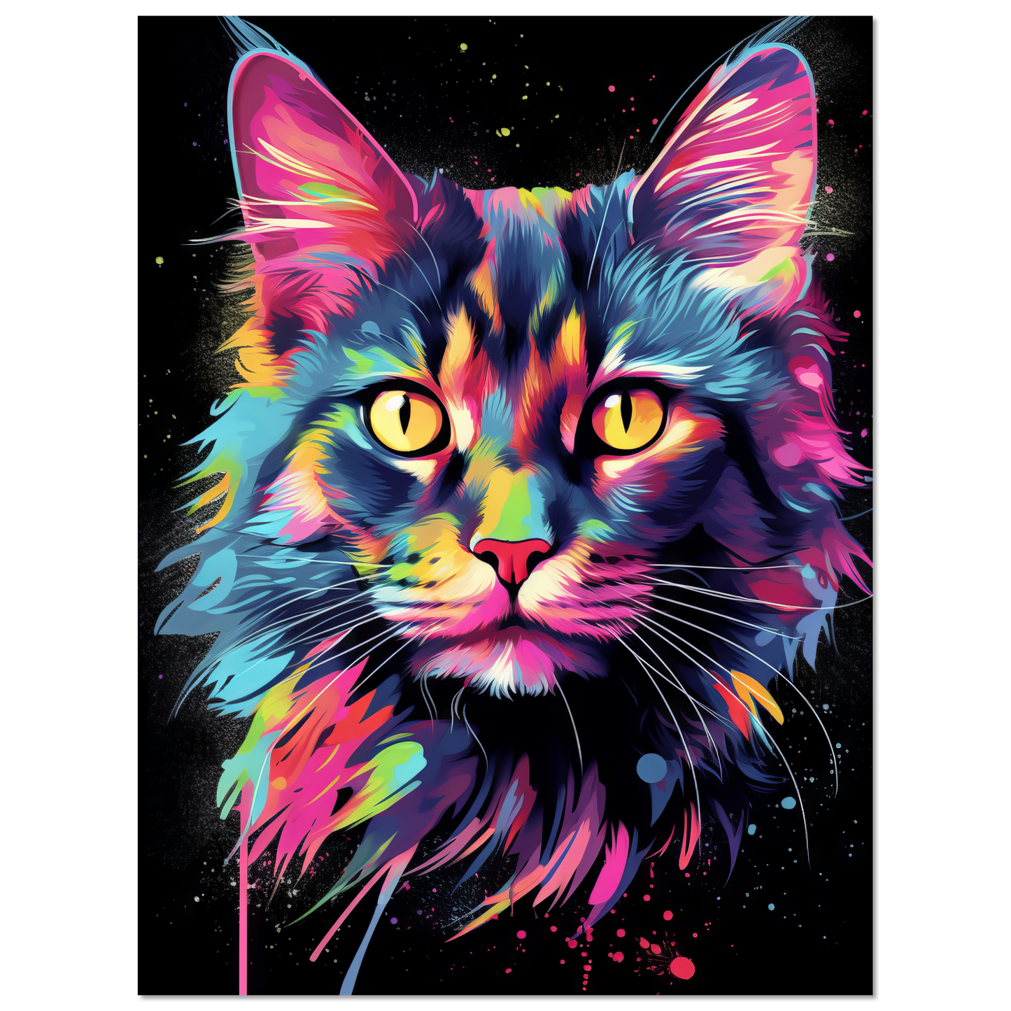 Cat Maine Coon Pop Art (CAT50)