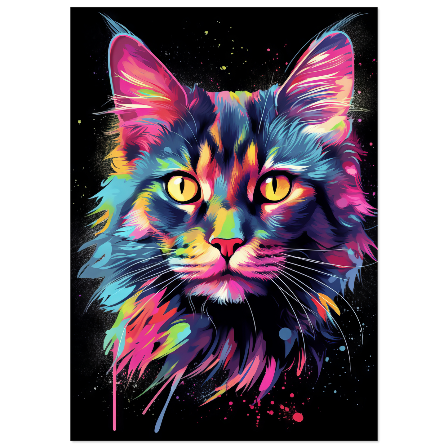 Cat Maine Coon Pop Art (CAT50)
