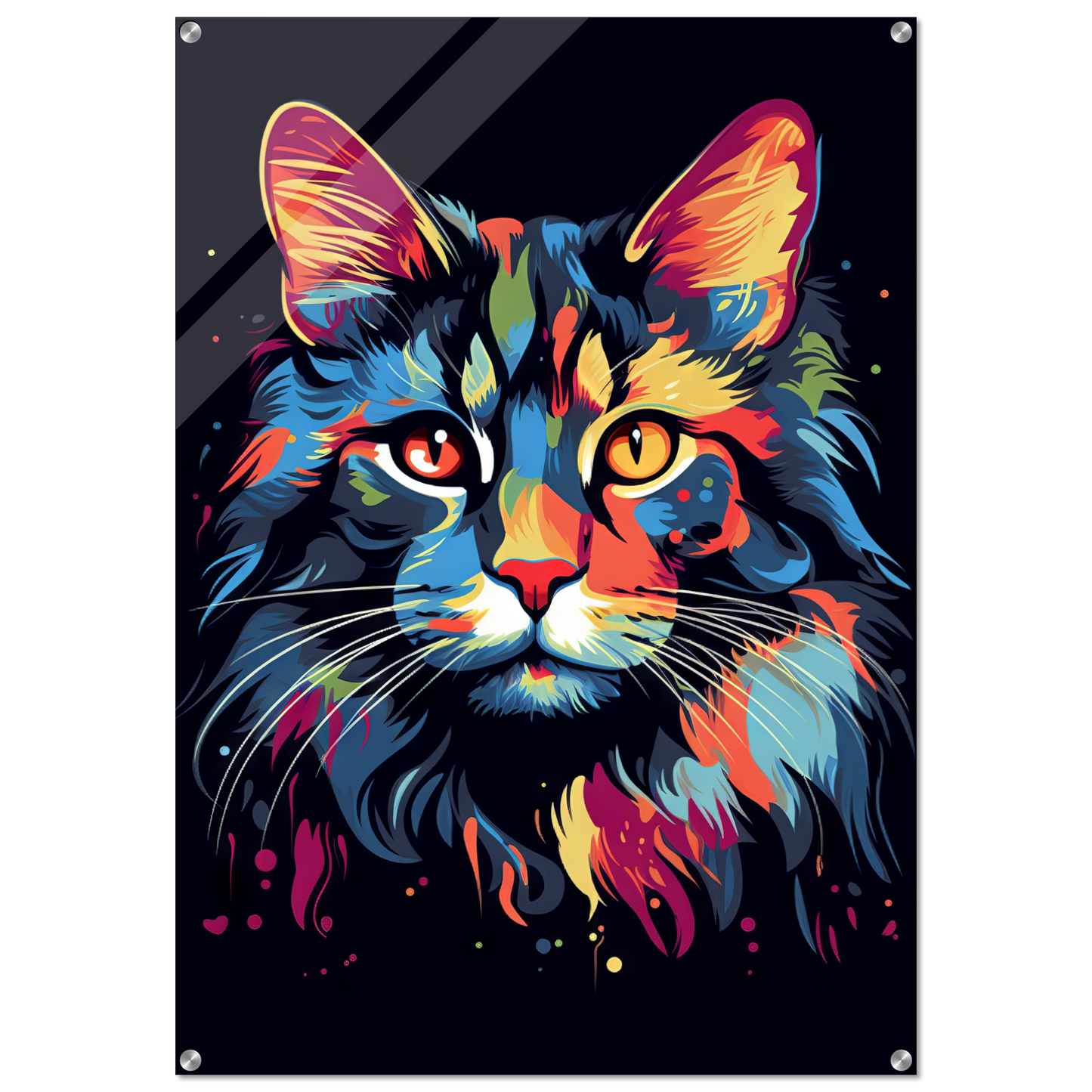 Cat Maine Coon Pop Art (CAT51)