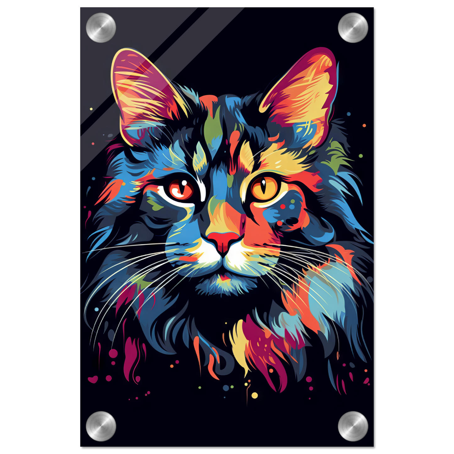 Cat Maine Coon Pop Art (CAT51)