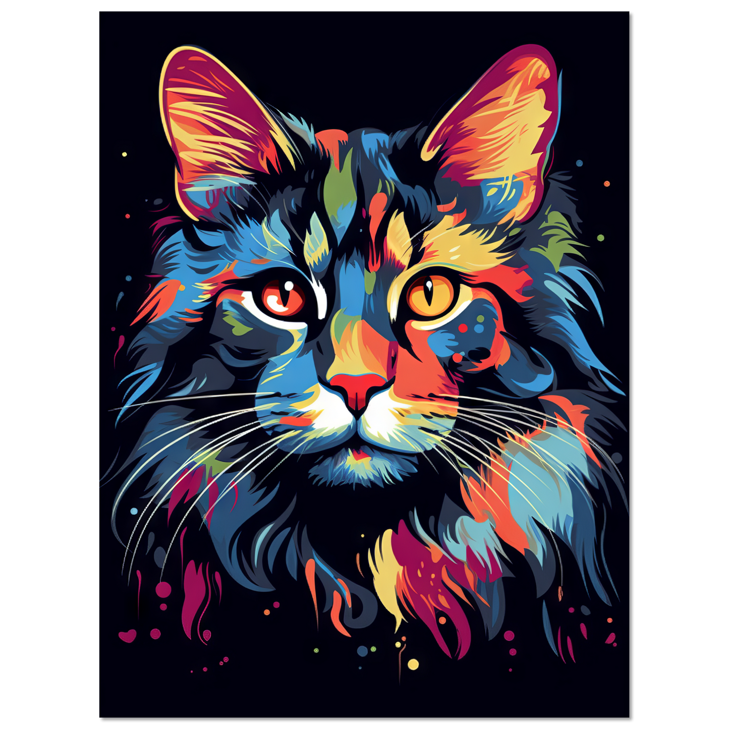 Cat Maine Coon Pop Art (CAT51)
