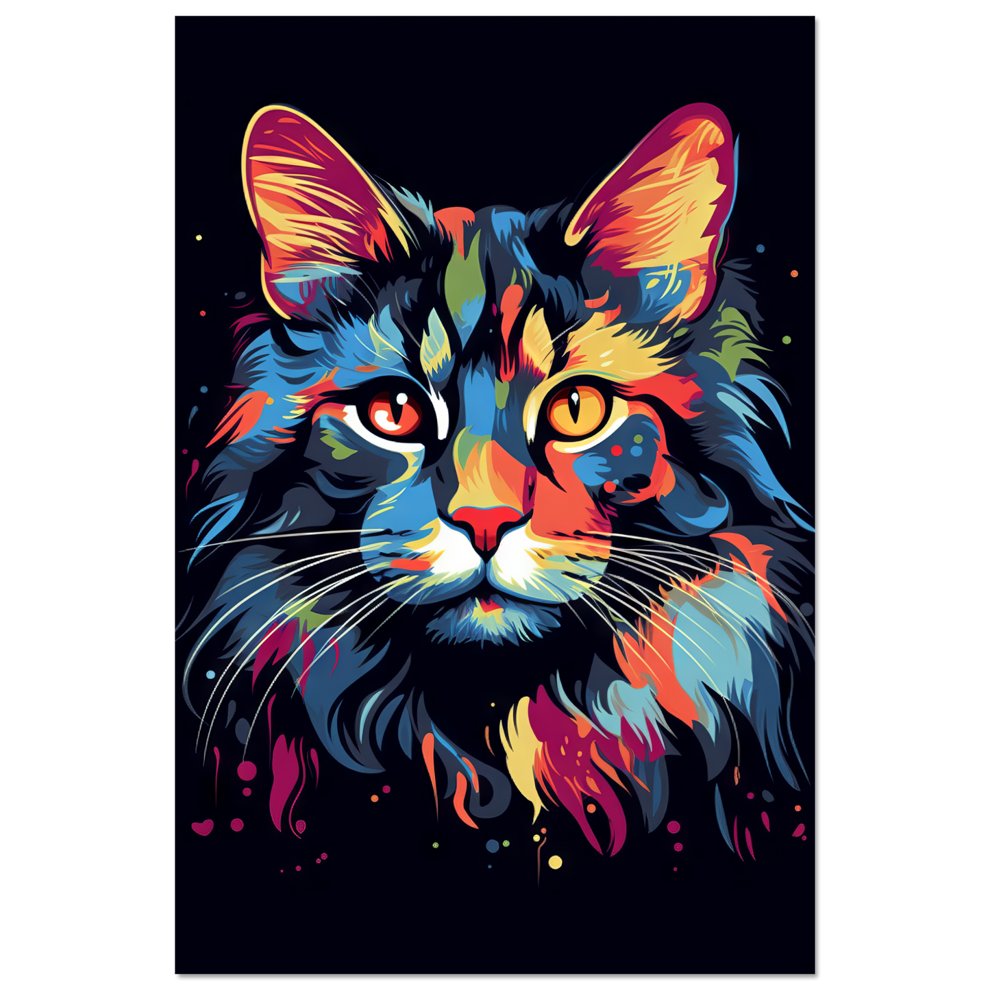 Cat Maine Coon Pop Art (CAT51)