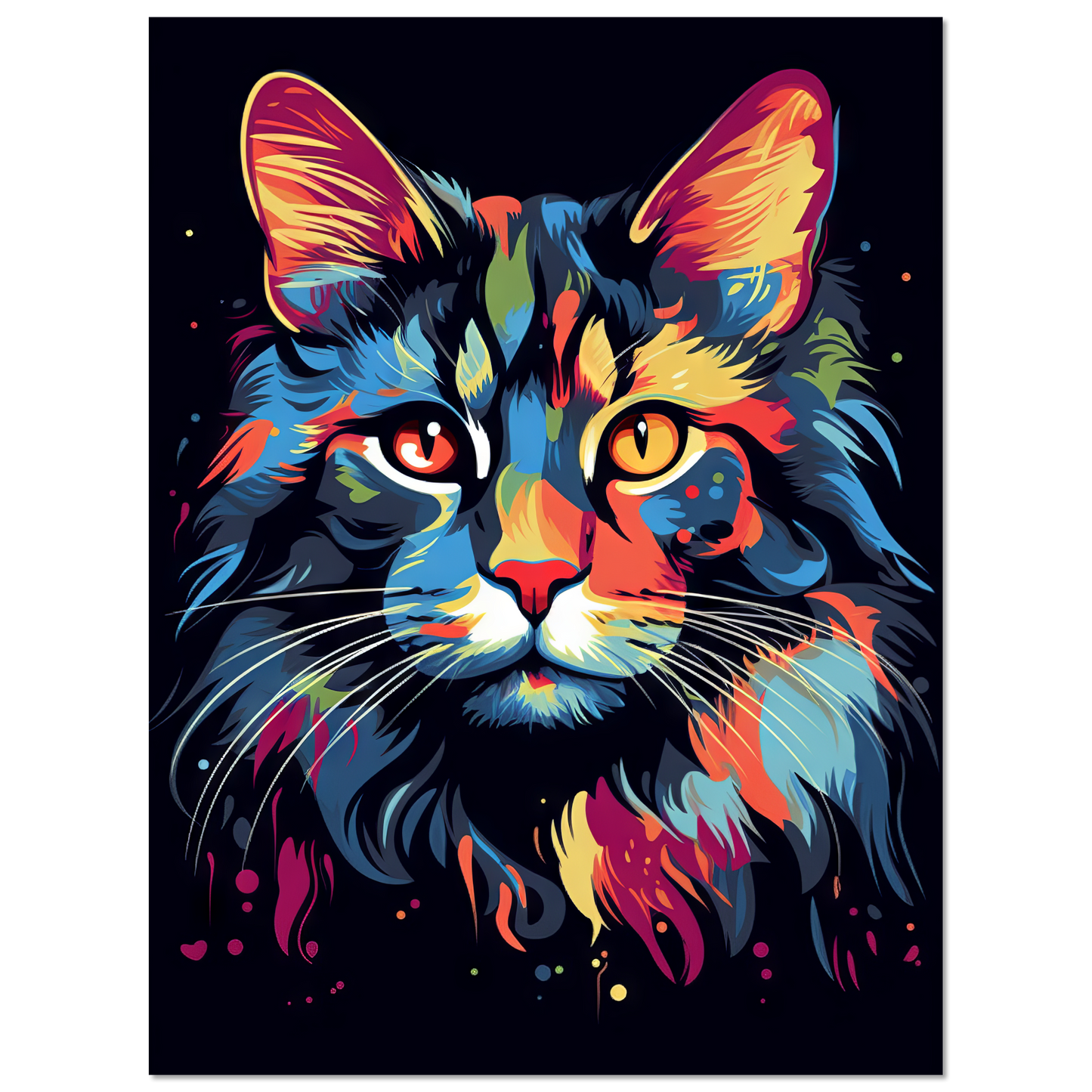 Cat Maine Coon Pop Art (CAT51)