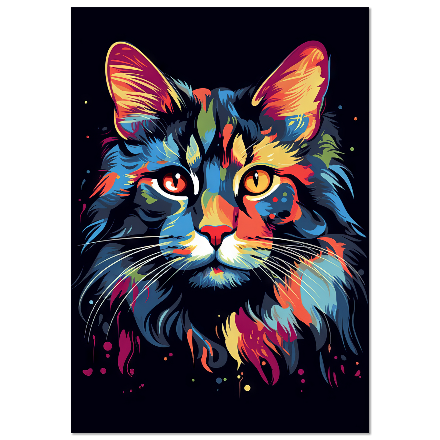 Cat Maine Coon Pop Art (CAT51)