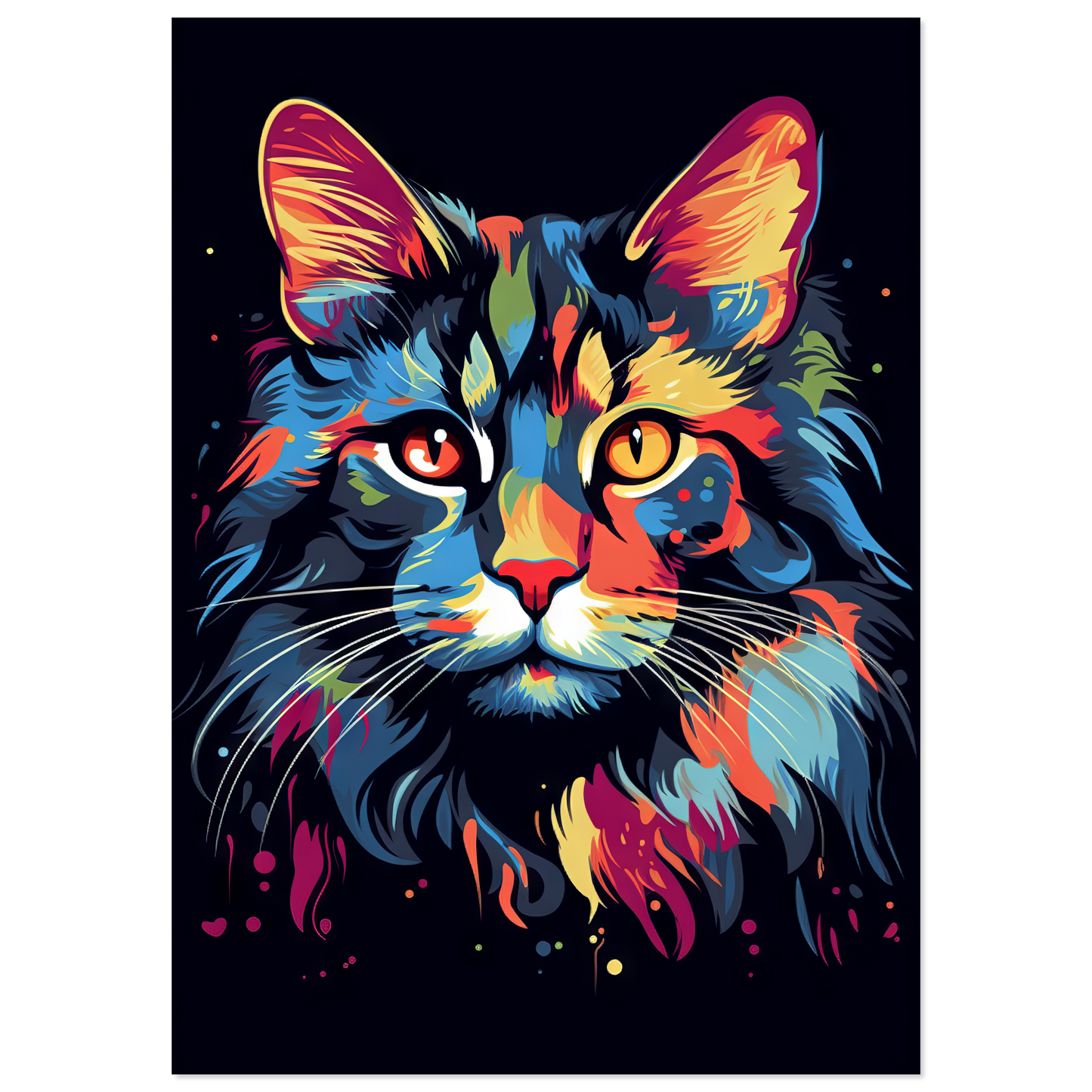 Cat Maine Coon Pop Art (CAT51)