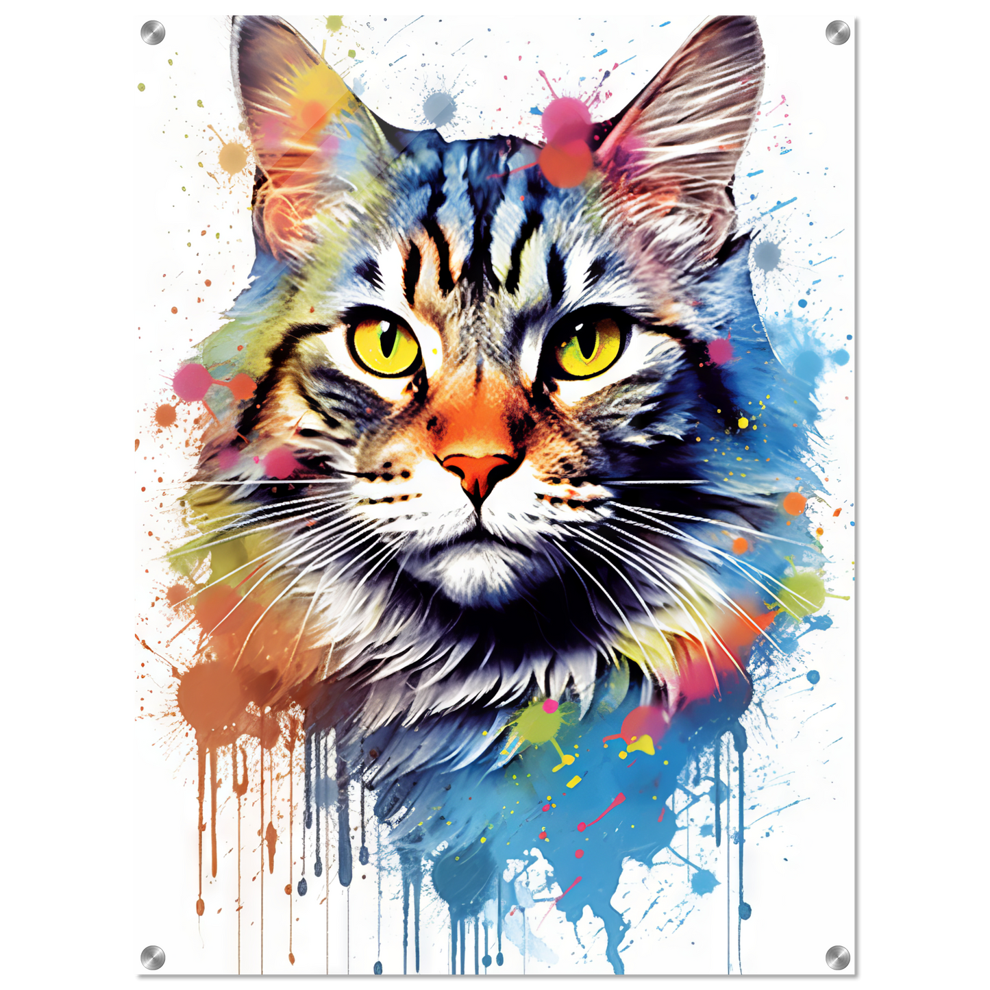 Katze Maine Coon Pop-Art (CAT53)