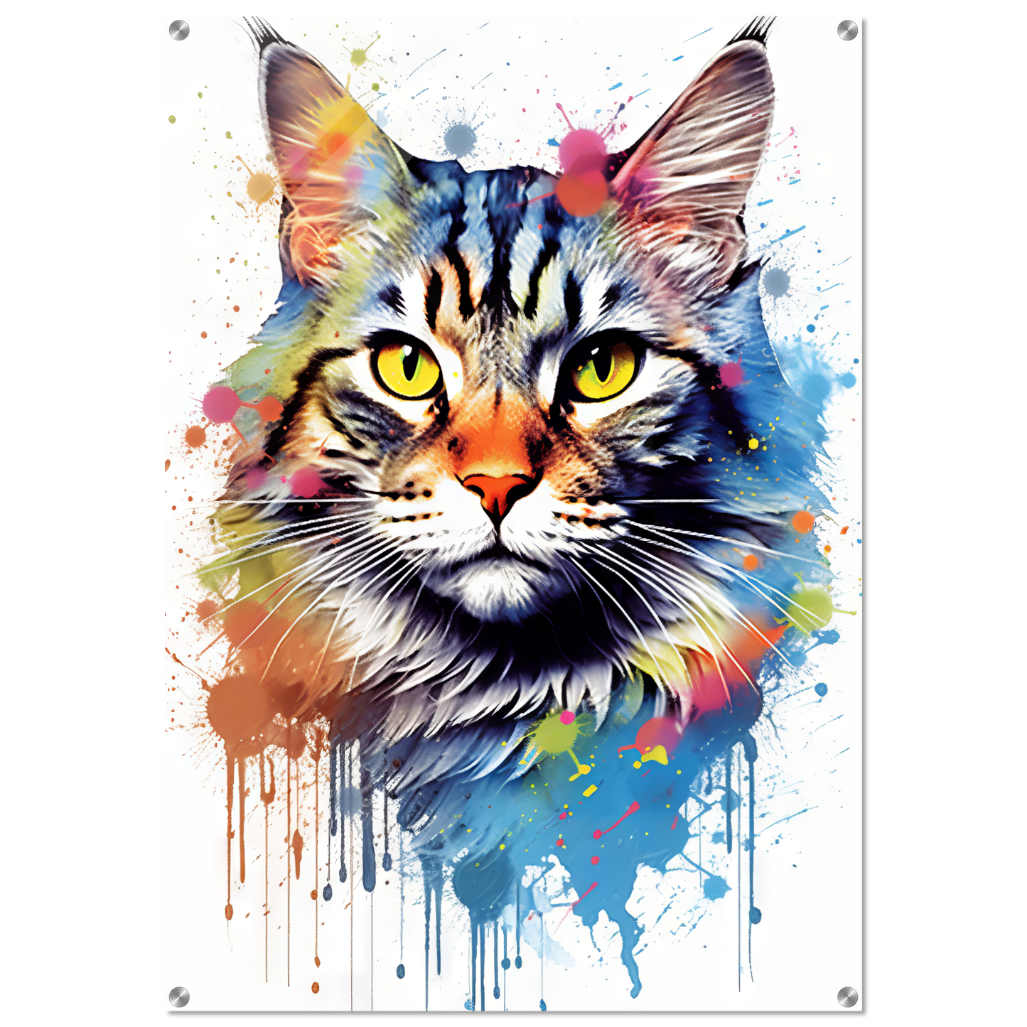 Katze Maine Coon Pop-Art (CAT53)